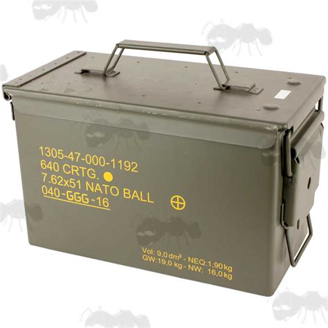 7.76 metal ammo box|7.62 x 51 ammunition.